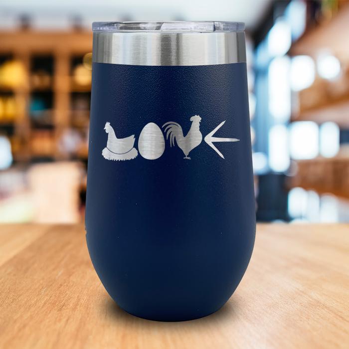 Chicken Love Engraved Wine Tumbler