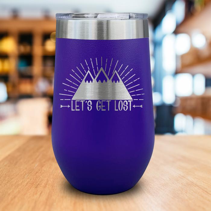 Let's Get Lost Mountain Engraved Wine Tumbler