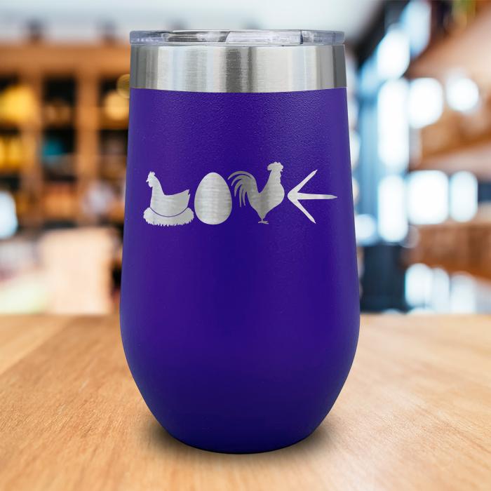 Chicken Love Engraved Wine Tumbler