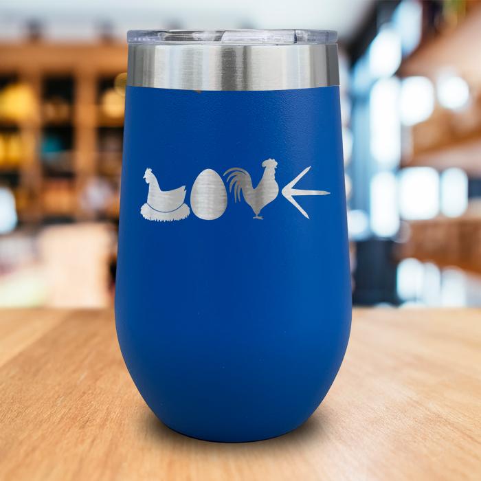 Chicken Love Engraved Wine Tumbler