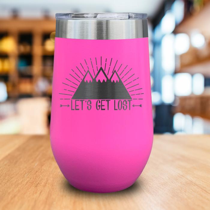 Let's Get Lost Mountain Engraved Wine Tumbler