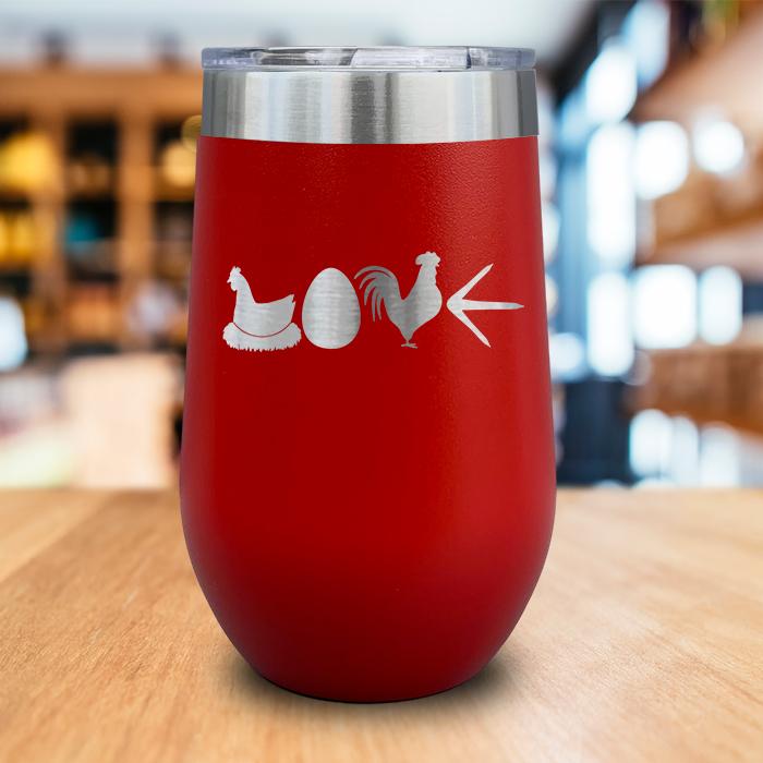 Chicken Love Engraved Wine Tumbler