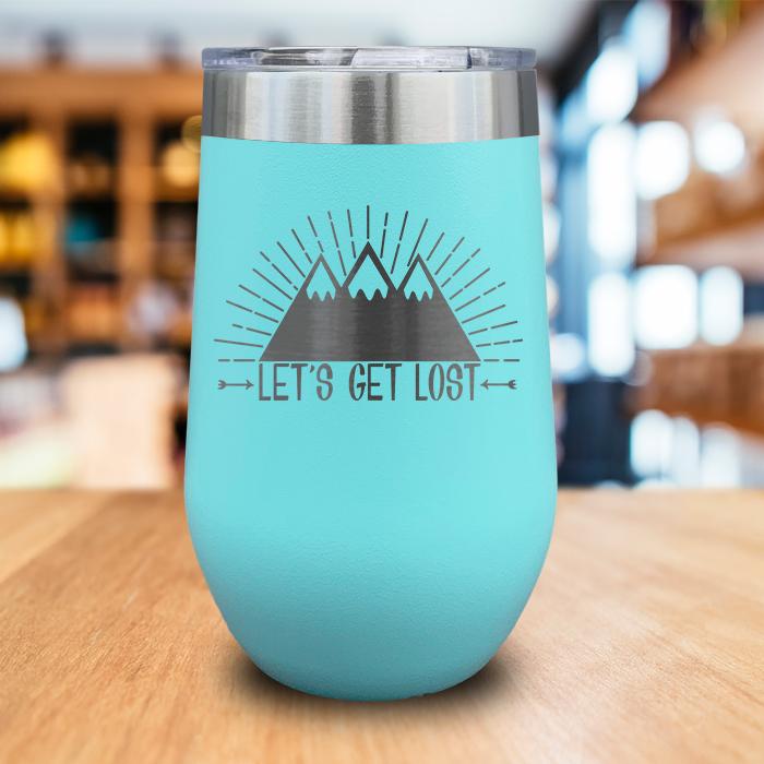 Let's Get Lost Mountain Engraved Wine Tumbler