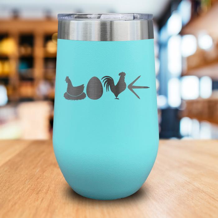 Chicken Love Engraved Wine Tumbler