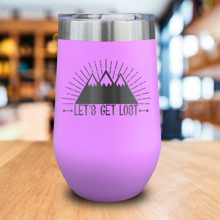 Let's Get Lost Mountain Engraved Wine Tumbler