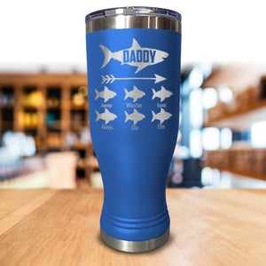Personalized Daddy Shark Pilsner Style Tumbler