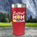 Personalized Softball Mom Color Printed Tumblers Tumbler ZLAZER 20oz Tumbler Red 