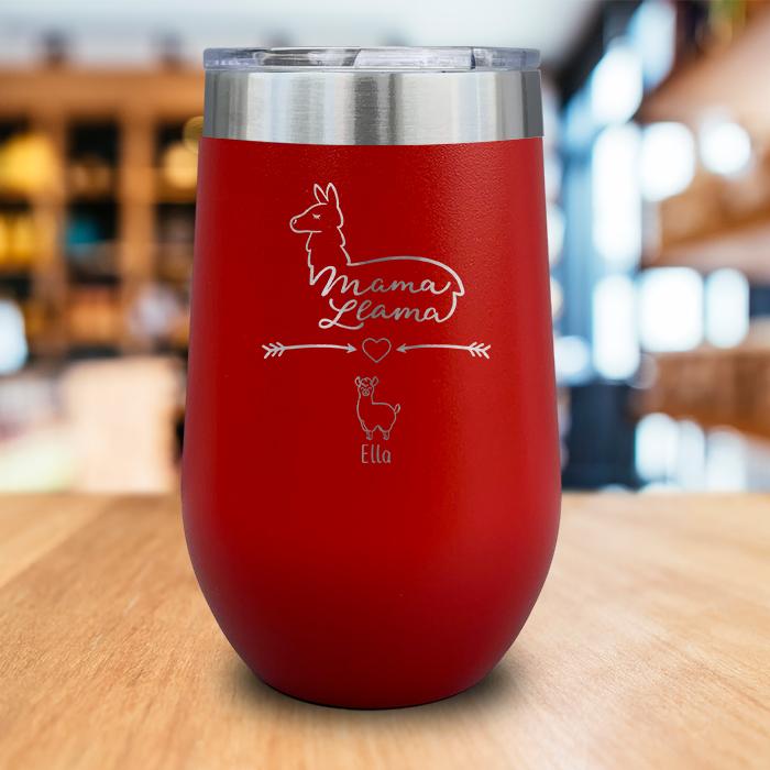 PERSONALIZED Mama Llama Engraved Wine Tumbler