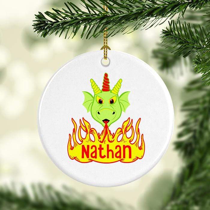 Dragon Fire Personalized Ceramic Ornaments