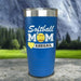 Personalized Softball Mom Color Printed Tumblers Tumbler ZLAZER 20oz Tumbler Blue 