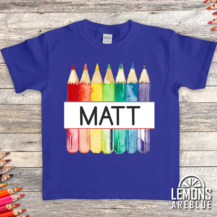 Personalized Color Pencil Premium Youth Tees