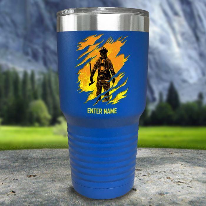 Personalized Into The Inferno Color Printed Tumblers Tumbler ZLAZER 30oz Tumbler Blue 