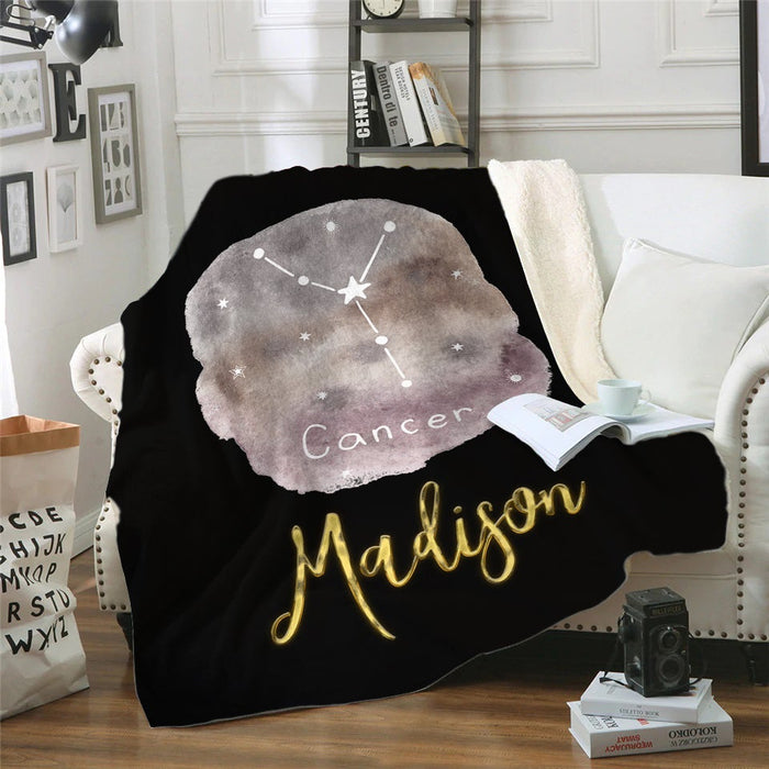 Zodiac Sign Personalized Blankets