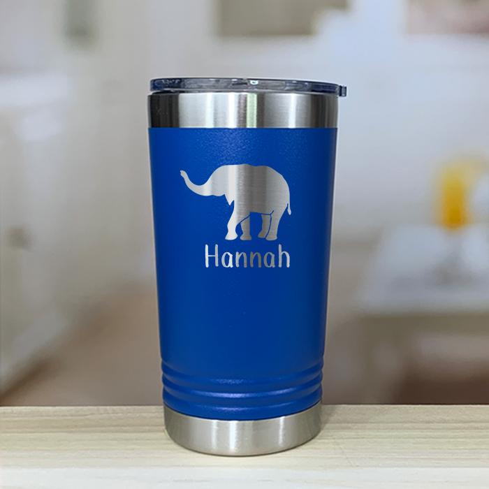 Personalized Elephant Kids Engraved Tumbler