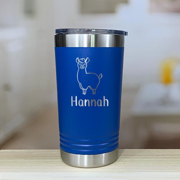 Personalized Llama Kids Engraved Tumbler