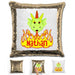 Dragon Personalized Magic Sequin Pillow Pillow GLAM Gold 