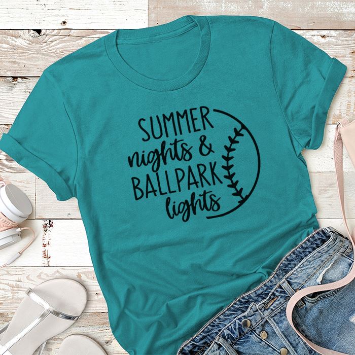 Summer Nights And Ballpark Lights Premium Tees