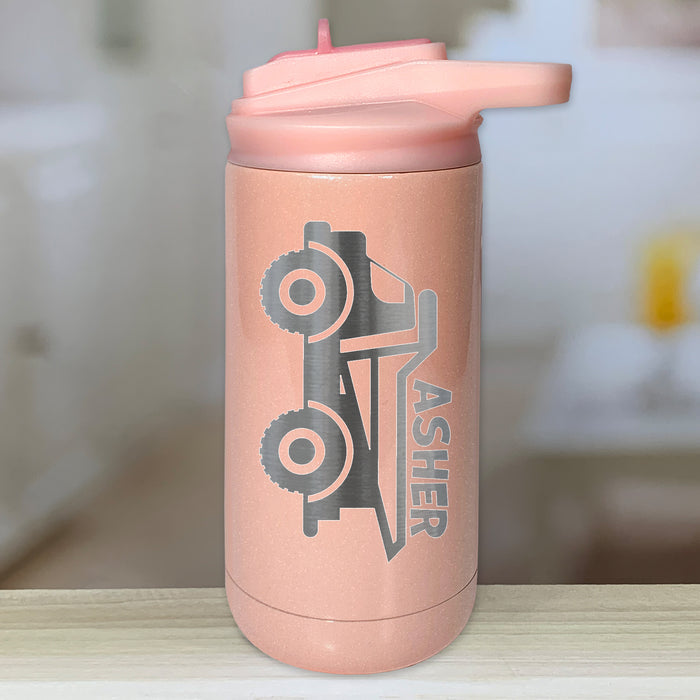 Personalized Dump Truck Kids Water Bottle Tumblers