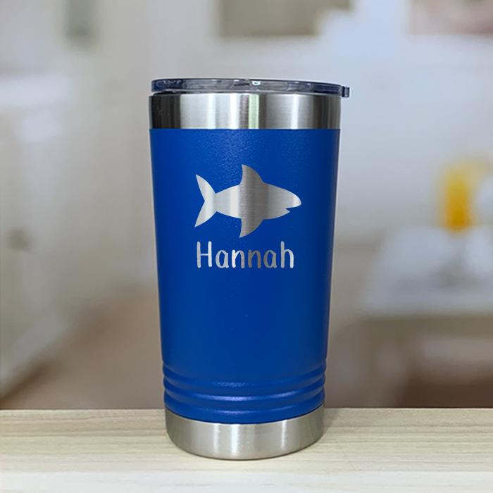 Personalized Shark Kids Engraved Tumbler