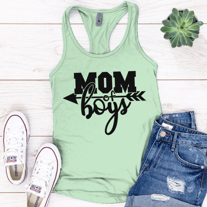 Mom Of Boys Arrow Premium Tank Top