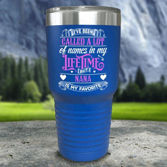 Personalized Grandparents Color Printed Tumblers Tumbler Nocturnal Coatings 30oz Tumbler Blue 