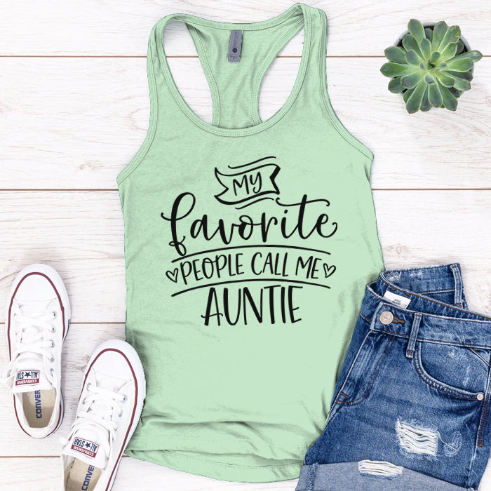 My Favorite People Call Me Auntie Premium Tank Top