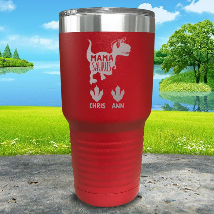 Mamasaurus With Babies Personalized Engraved Tumbler