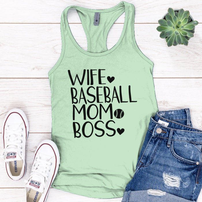 Wife Baseball Mom Boss Premium Tank Top