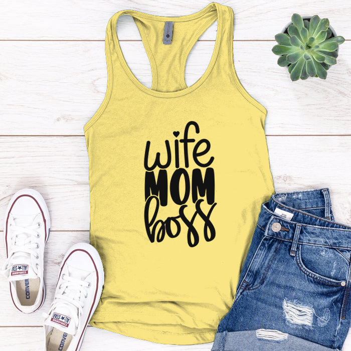 Wife Mom Boss Premium Tank Top