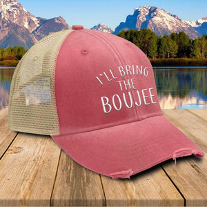I'll Bring The Boujee Hats CustomCat Nautical Red/Tan One Size 