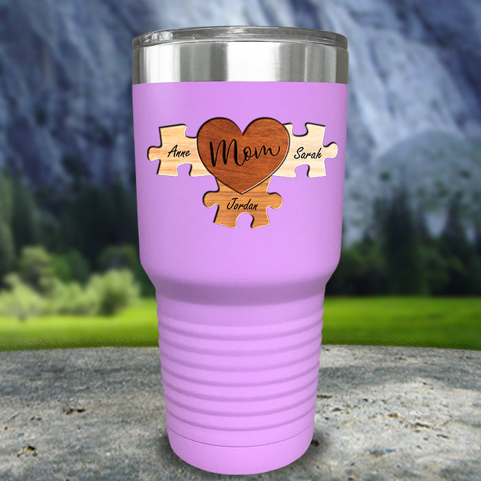 Mom And Dad Puzzle Personalized Color Printed Tumblers