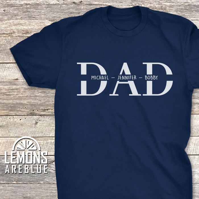 Dad With Kid Names (CUSTOM) Premium Tee