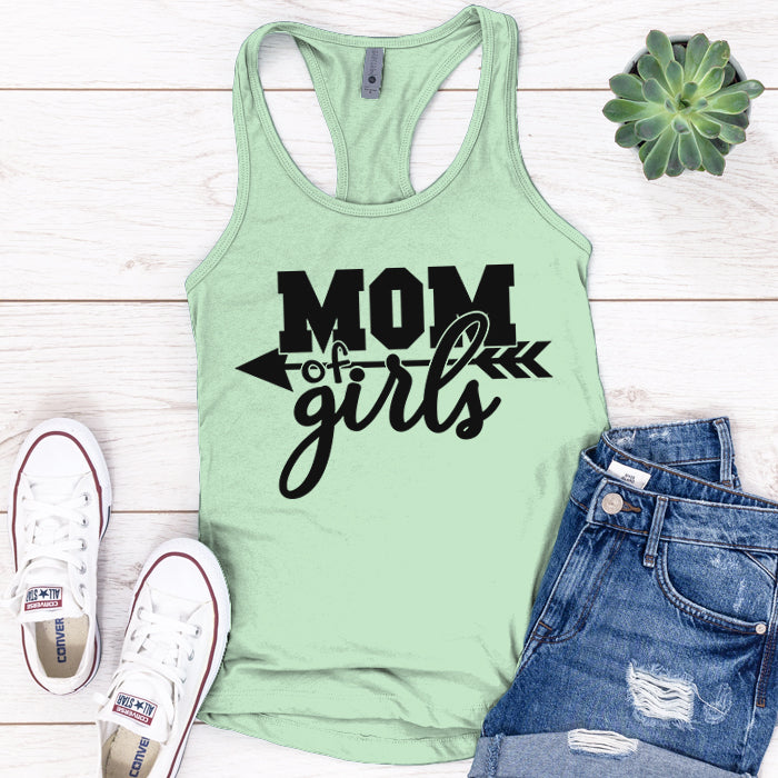 Mom Of Girls Arrow Premium Tank Top