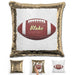 Football Personalized Magic Sequin Pillow Pillow GLAM Gold 