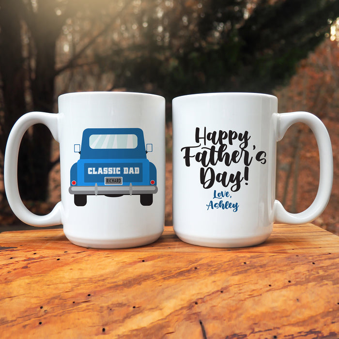 Classic Dad Truck Personalized Double Sided Mug