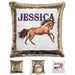 Beautiful Horse Personalized Magic Sequin Pillow Pillow GLAM Gold 