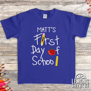 Personalized First Day Of School Premium Youth Tees