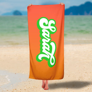 Personalized Retro Style Name Premium Beach/Pool Towel