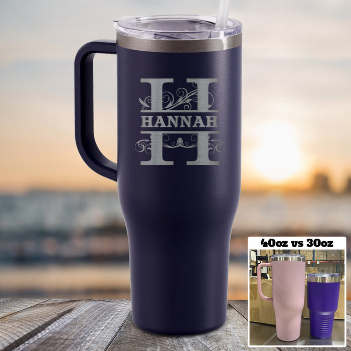 NEW 40oz Monogram Name Personalized Engraved Tumbler