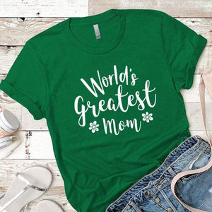 World's Greatest Mom T-Shirts CustomCat Kelly Green X-Small 