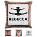 Competitive Cheerleader Personalized Magic Sequin Pillow Pillow GLAM Rose Gold Black 