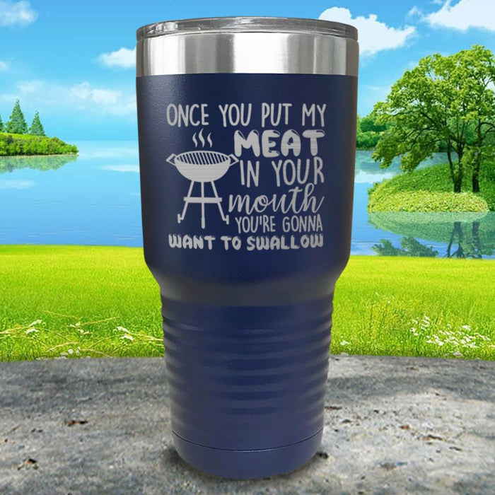 Meat In Your Mouth Engraved Tumbler