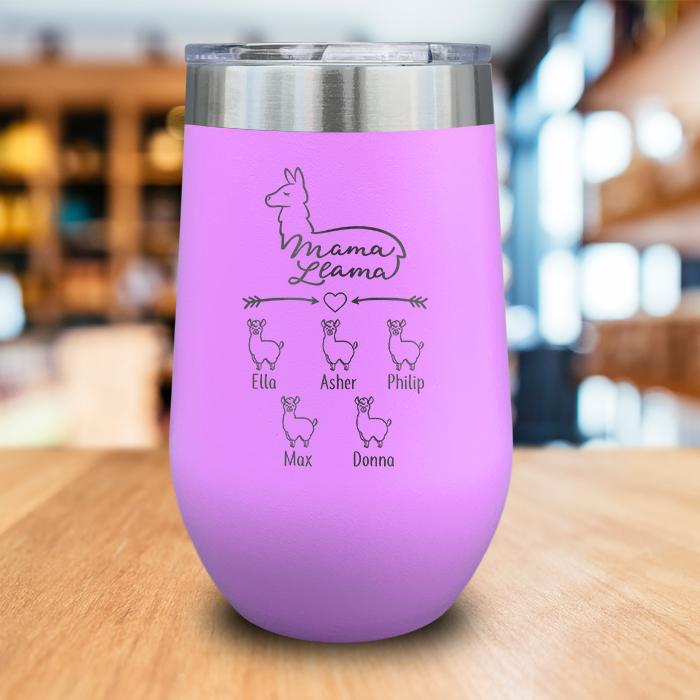 PERSONALIZED Mama Llama Engraved Wine Tumbler