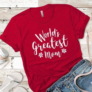 World's Greatest Mom T-Shirts CustomCat Red X-Small 