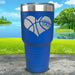 Basketball Dad Heart Engraved Tumbler Tumbler ZLAZER 30oz Tumbler Blue 