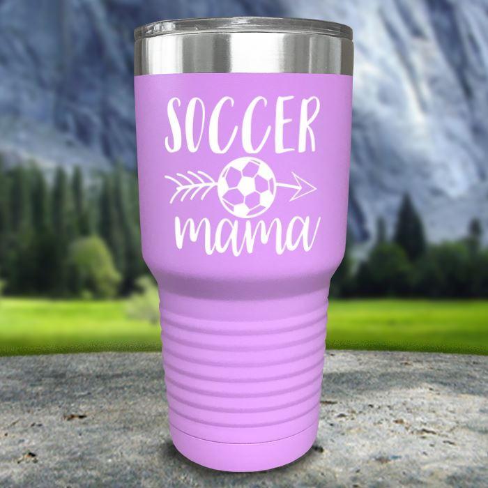 Soccer Mama Color Printed Tumblers Tumbler ZLAZER 30oz Tumbler Lavender 