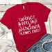 Wine Goes In Wisdom Comes Out Premium Tees T-Shirts CustomCat Red X-Small 