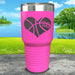 Basketball Dad Heart Engraved Tumbler Tumbler ZLAZER 30oz Tumbler Pink 