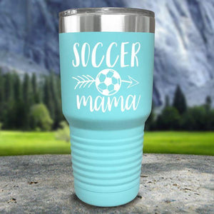 Soccer Mama Color Printed Tumblers Tumbler Nocturnal Coatings 30oz Tumbler Mint 