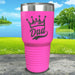 King Dad Engraved Tumbler Tumbler ZLAZER 30oz Tumbler Pink 